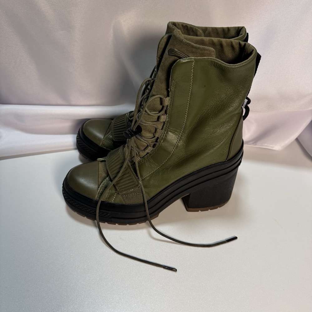 Converse Chuck Taylor Women Size 6.5 All Star Platform Boots Moss Green GR82 - Picture 3 of 11